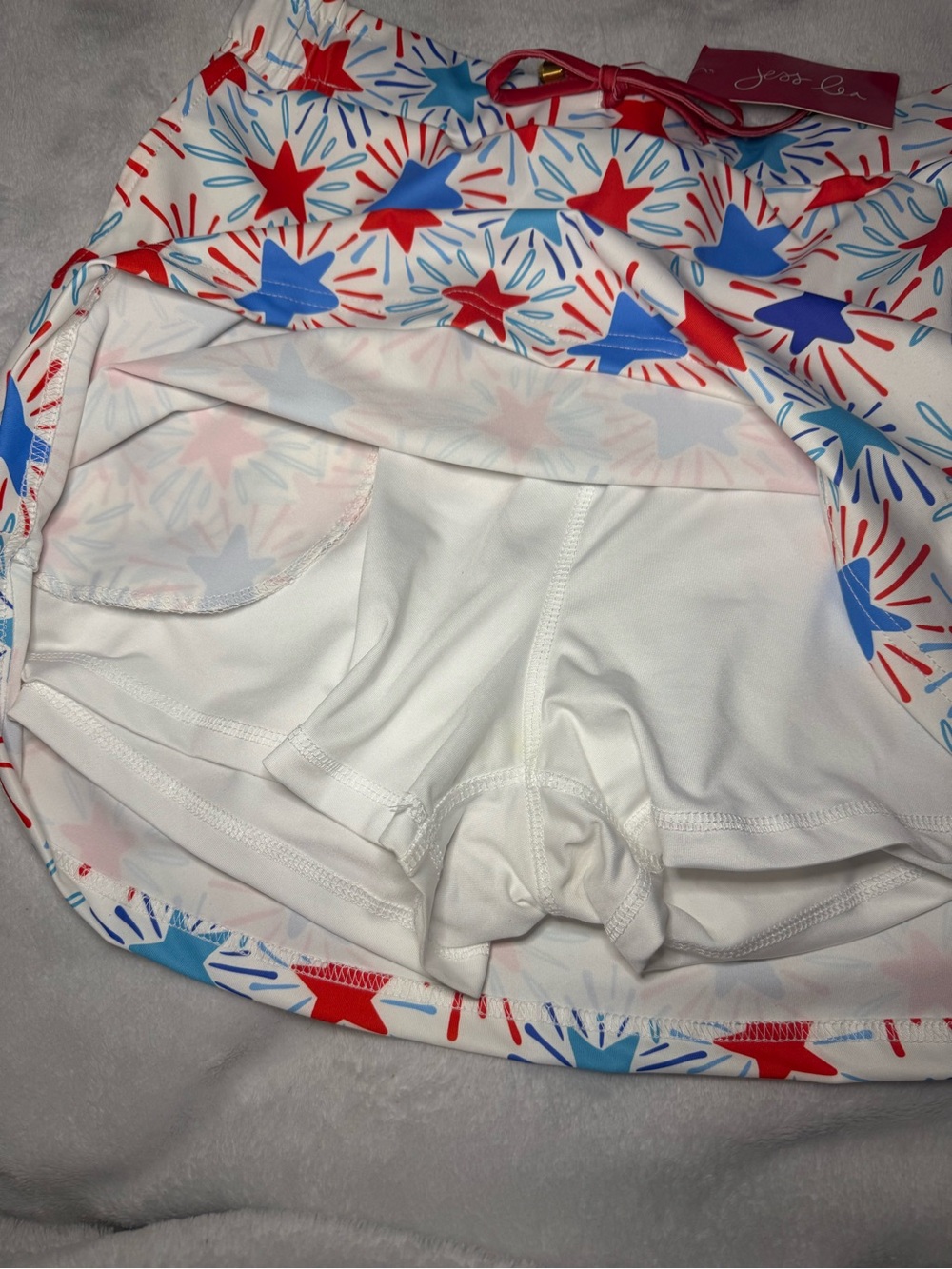 Jess Lea Red & Blue Star Print Skort with Pockets Size XL - Picture 3 of 8